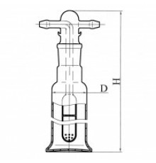 Склянка СН-1 200 (для промывания газов) ГОСТ 25336-82
