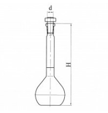 Колба 2а-100-2 с одной меткой и пластмассовой пробкой