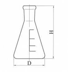 Колба коническая с цилиндрической горловиной КН-2-5000-50, с делениями, ТС