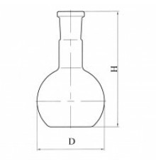 Колба плоскодонная П-1-10000-45/40 со шлифом