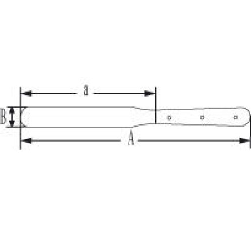 Шпатель Bochem с деревянной ручкой, жёсткое лезвие, длина 150 мм, ширина 10 мм, нержавеющая сталь