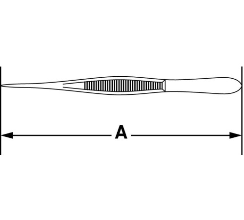Пинцет Bochem остроконечный из нержавеющей стали, длина 145 мм