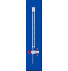 Хроматографическая колонка Lenz 600 мм, 430 мл, NS29/32, с фриттой, PTFE кран, стекло