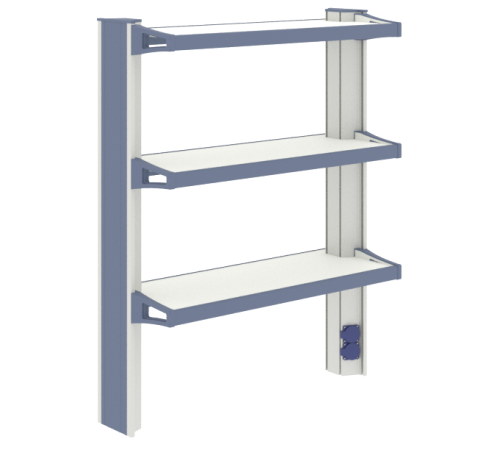 Стеллаж высокий к пристенному столу ЛАБ-PRO СТПв 90.27.105